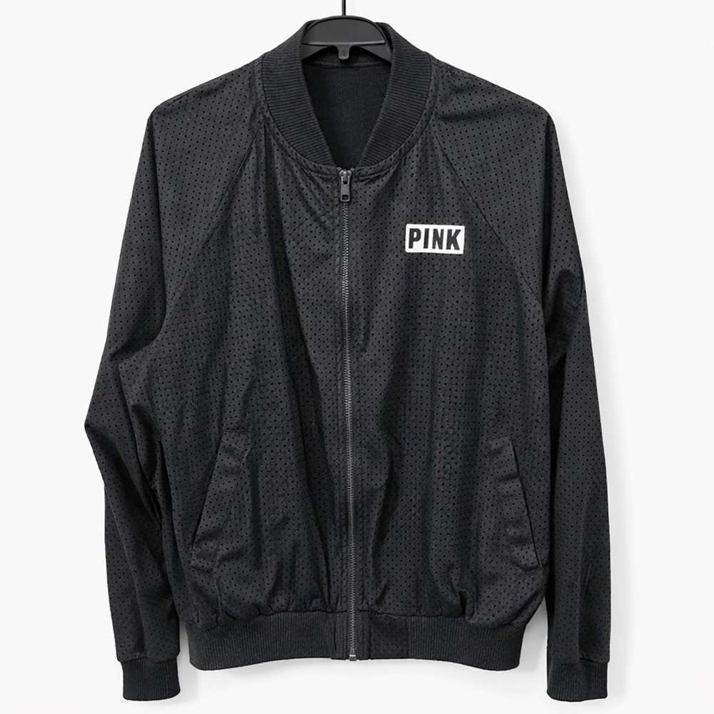 Victoria's Secret PINK medium Black Mesh workout Jacket